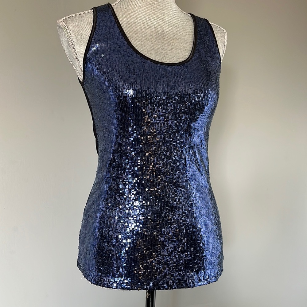 XXI  sleeveless top with blue sequins